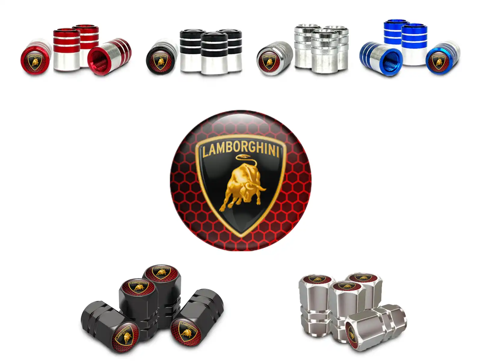 Lamborghini Caps Tige Valve Voiture Style Moderne
